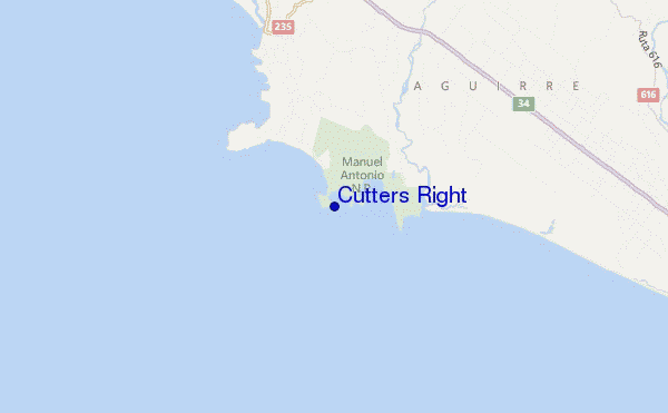 mapa de ubicación de Cutters Right