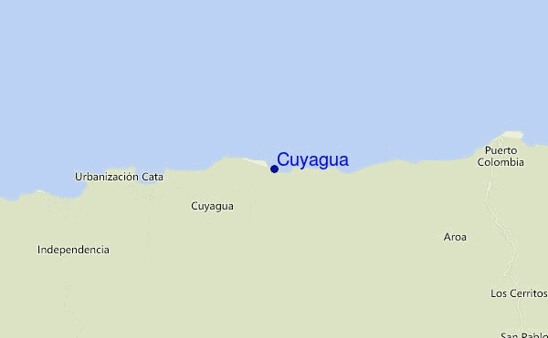 mapa de ubicación de Cuyagua