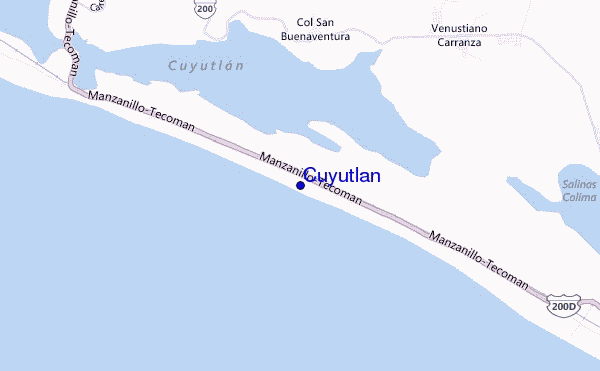 mapa de ubicación de Cuyutlan