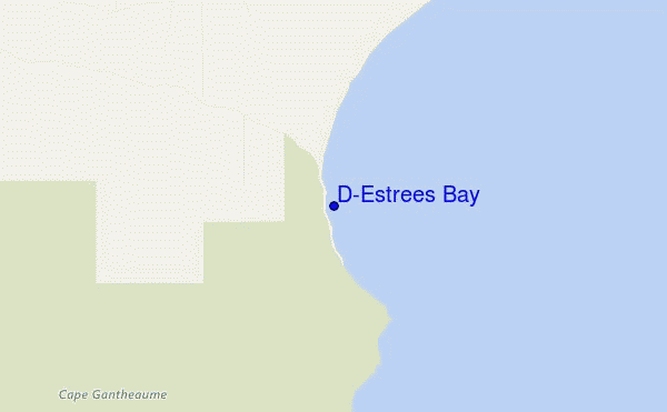 mapa de ubicación de D'Estrees Bay