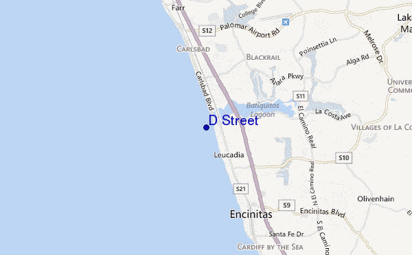 mapa de ubicación de D Street