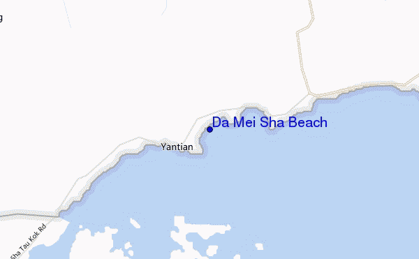mapa de ubicación de Da Mei Sha Beach