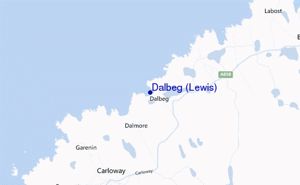mapa de ubicación de Dalbeg (Lewis)