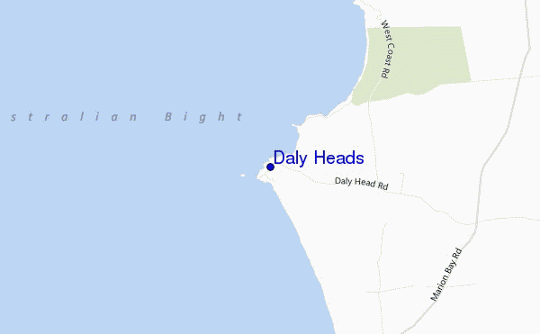 mapa de ubicación de Daly Heads