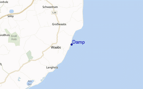 mapa de ubicación de Damp