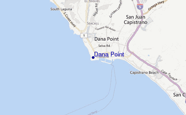 mapa de ubicación de Dana Point
