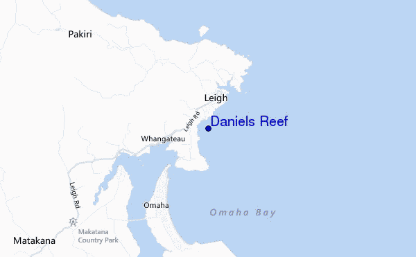 mapa de ubicación de Daniels Reef