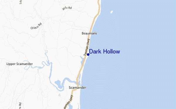 mapa de ubicación de Dark Hollow