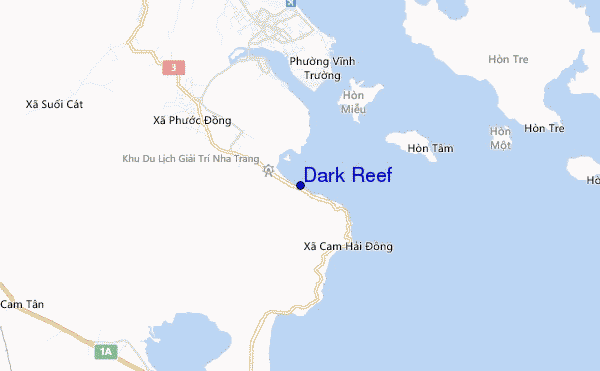 mapa de ubicación de Dark Reef