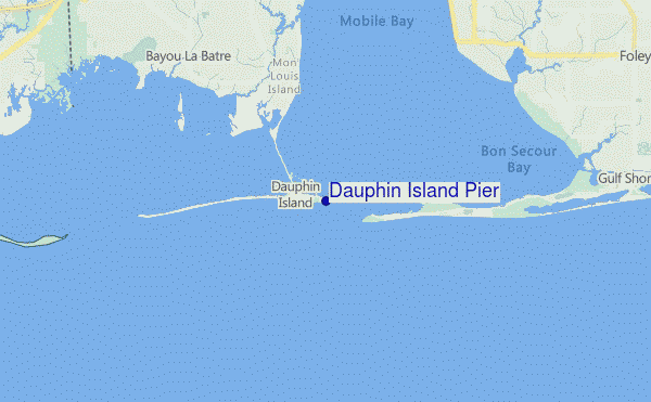 Dauphin Island Pier Location Map
