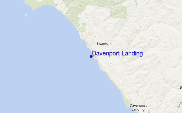 mapa de ubicación de Davenport Landing