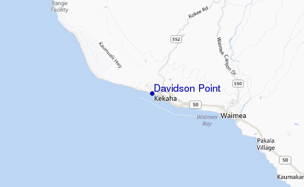 mapa de ubicación de Davidson Point
