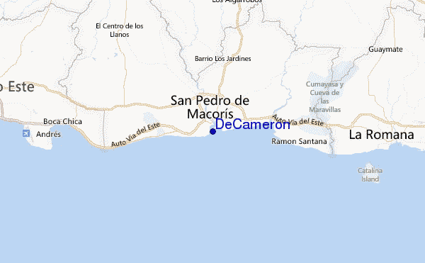 De Cameron Location Map
