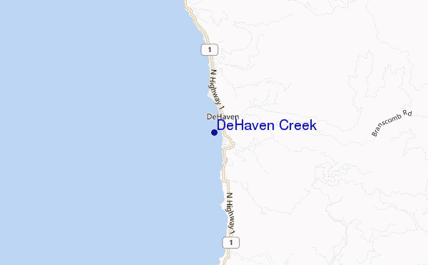 mapa de ubicación de De Haven Creek