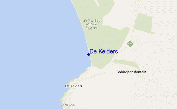 mapa de ubicación de De Kelders