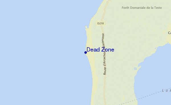 mapa de ubicación de Dead Zone