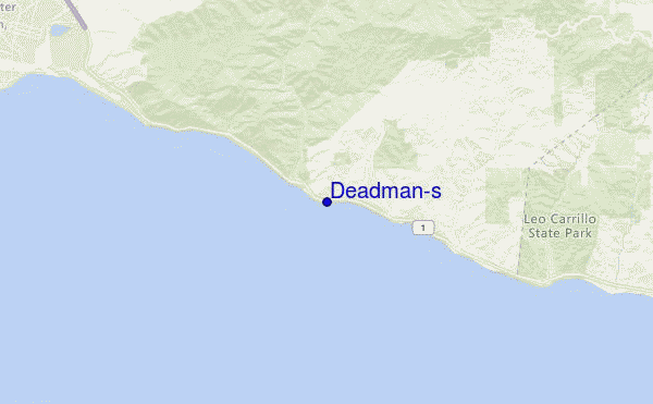 mapa de ubicación de Deadman's