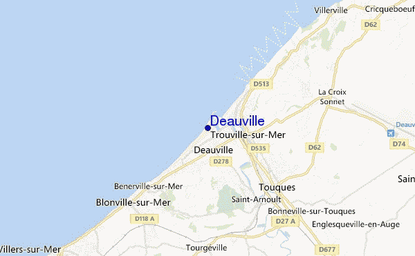mapa de ubicación de Deauville