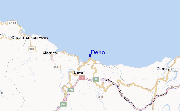 mapa de ubicación de Deba
