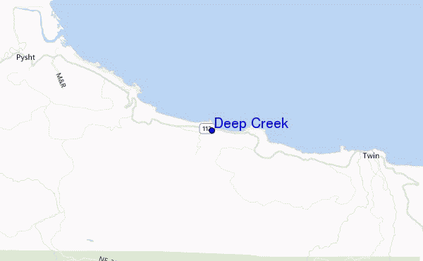 mapa de ubicación de Deep Creek