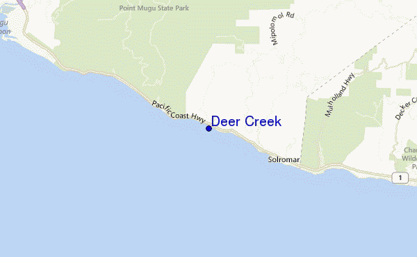 mapa de ubicación de Deer Creek