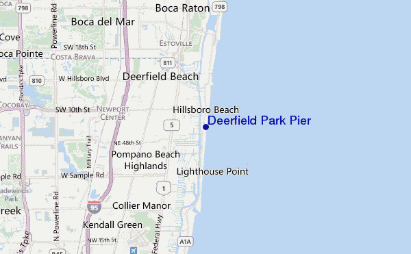 mapa de ubicación de Deerfield Park Pier