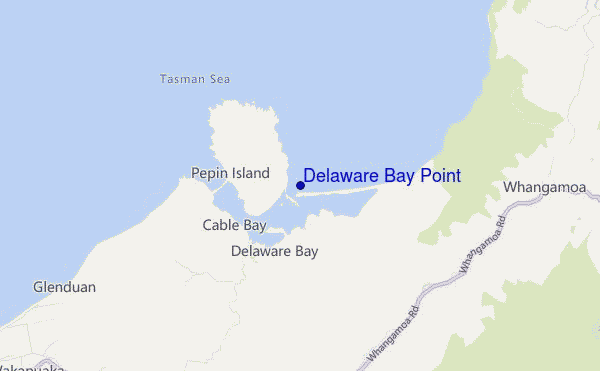 mapa de ubicación de Delaware Bay Point