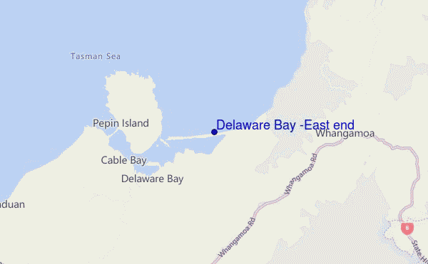 mapa de ubicación de Delaware Bay (East end)