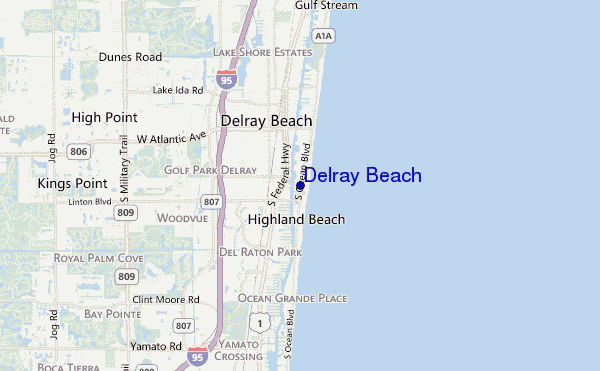 mapa de ubicación de Delray Beach