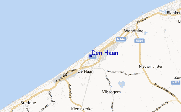 mapa de ubicación de Den Haan