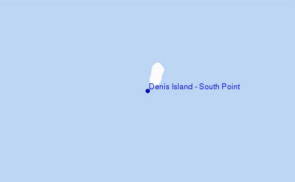 mapa de ubicación de Denis Island - South Point