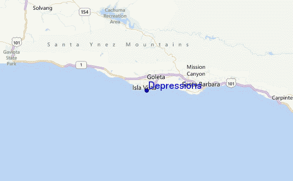Depressions Location Map
