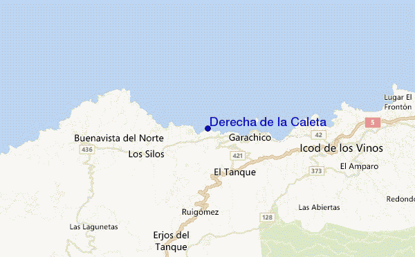 mapa de ubicación de Derecha de la Caleta