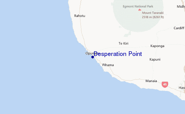 Desperation Point Location Map