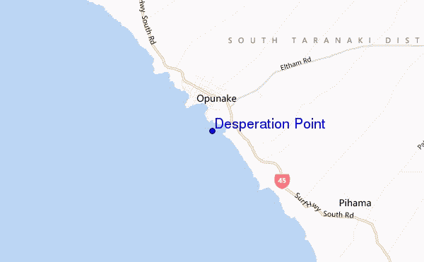 mapa de ubicación de Desperation Point