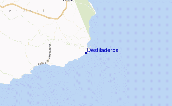 mapa de ubicación de Destiladeros