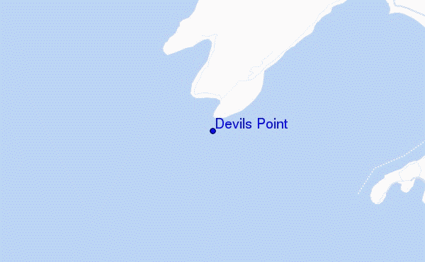 mapa de ubicación de Devils Point