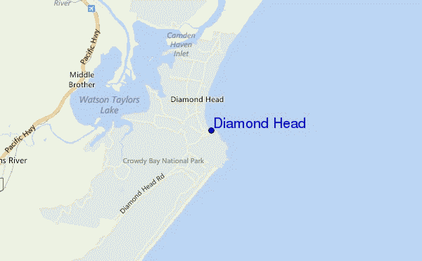 mapa de ubicación de Diamond Head