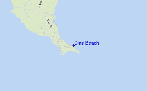 mapa de ubicación de Dias Beach
