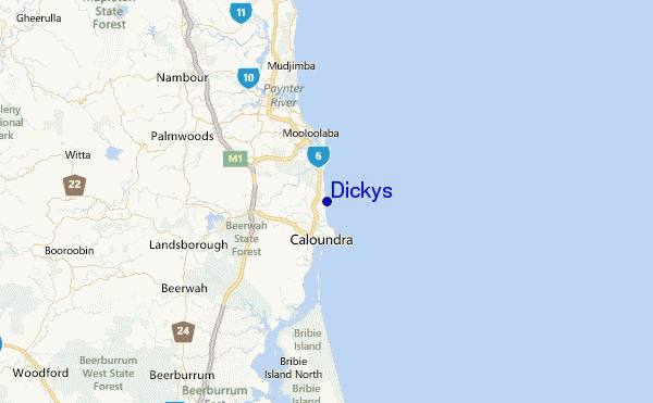 Dickys Location Map