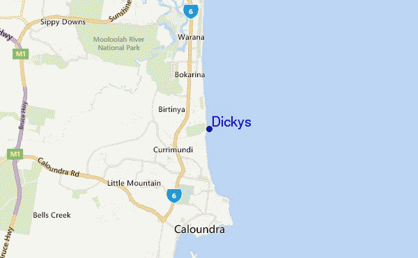 mapa de ubicación de Dickys