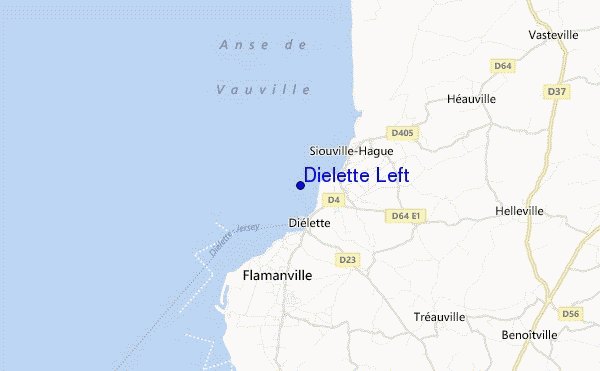 mapa de ubicación de Dielette Left