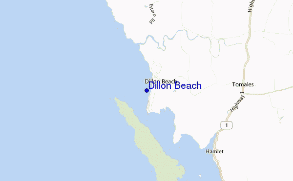 mapa de ubicación de Dillon Beach
