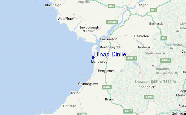 Dinas Dinlle Location Map