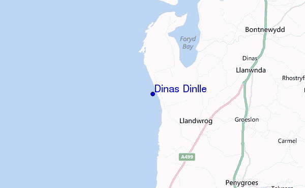 mapa de ubicación de Dinas Dinlle