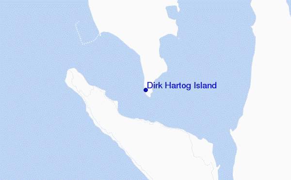 mapa de ubicación de Dirk Hartog Island