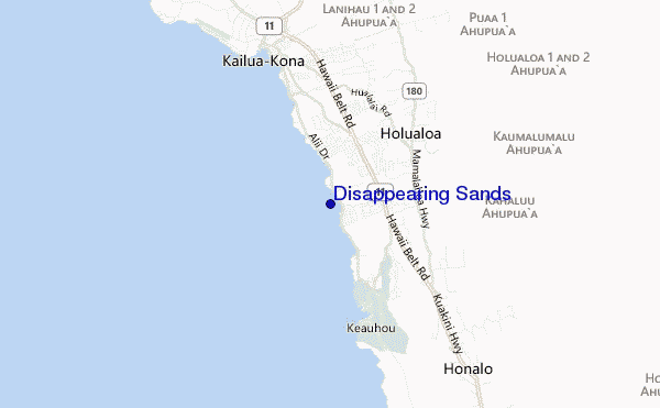 mapa de ubicación de Disappearing Sands