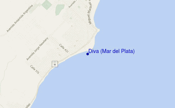 mapa de ubicación de Diva (Mar del Plata)