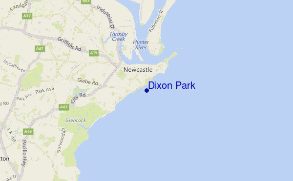 mapa de ubicación de Dixon Park