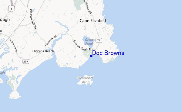 mapa de ubicación de Doc Browns
